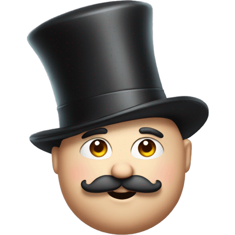 Fat person with mustache  and magician hat emoji