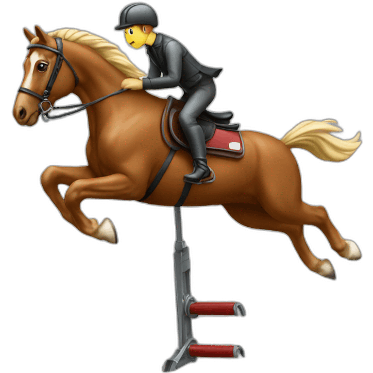 Mechanical jumping horse emoji