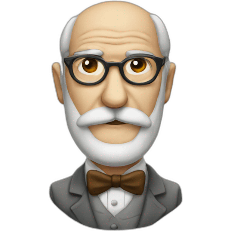 Freud with a glass emoji