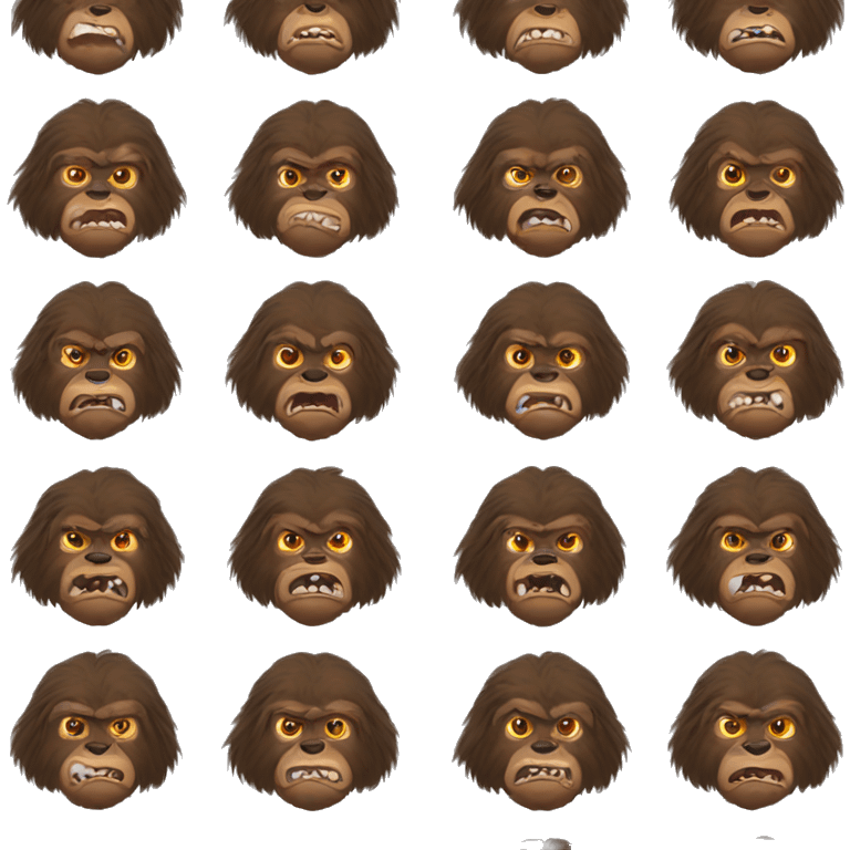 bigfoot mean growl emoji