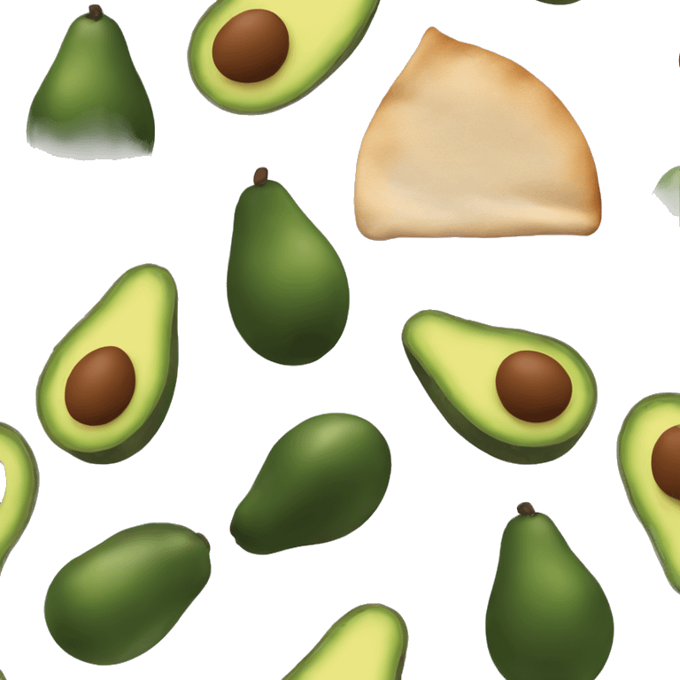 Pita bread and avocado emoji