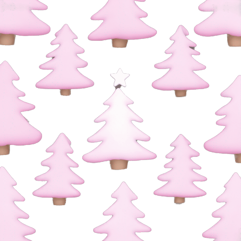 Christmas tree in White and Pink emoji