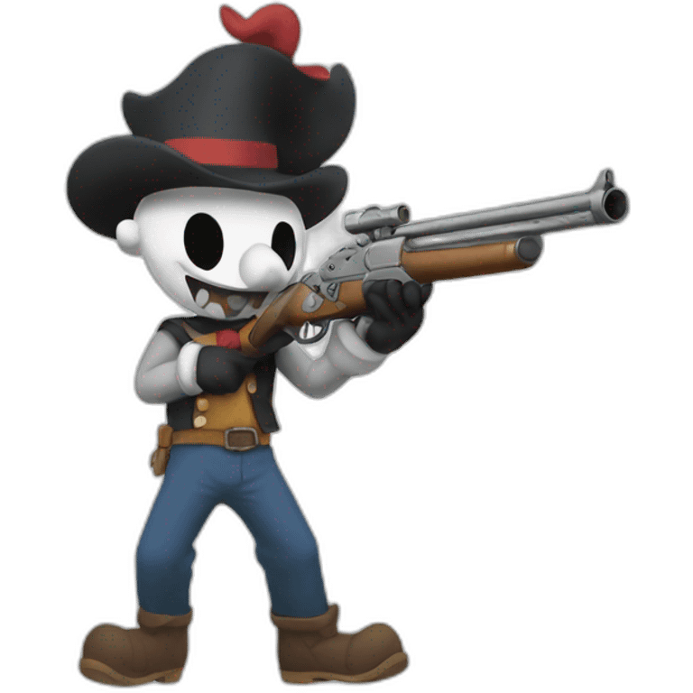 Cuphead with shotgun emoji