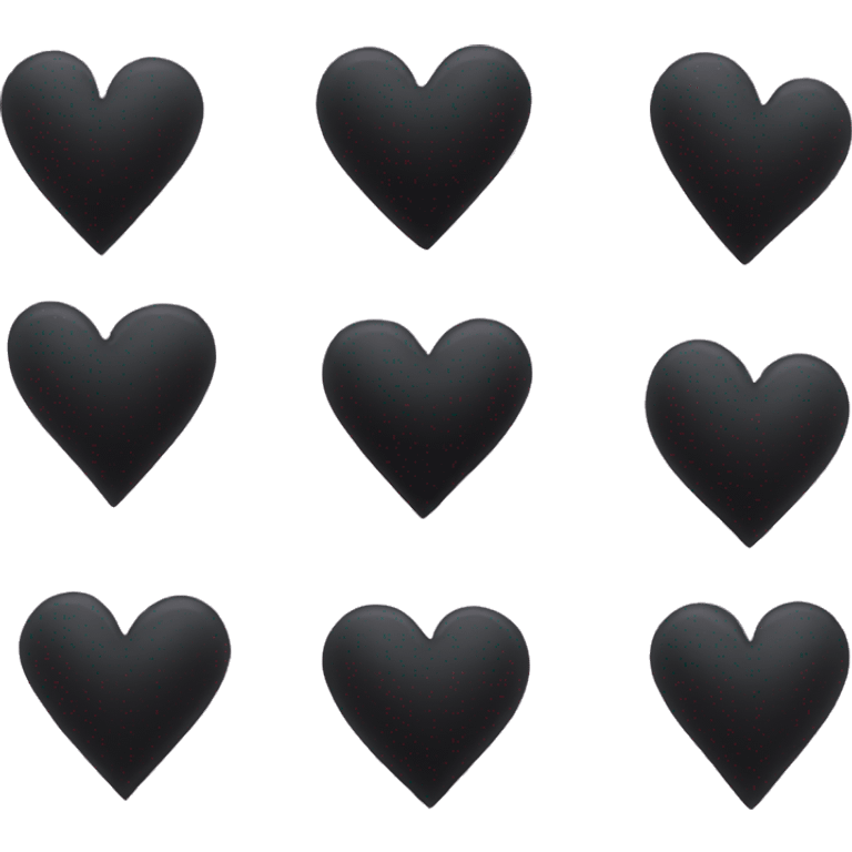 Dark black heart emoji