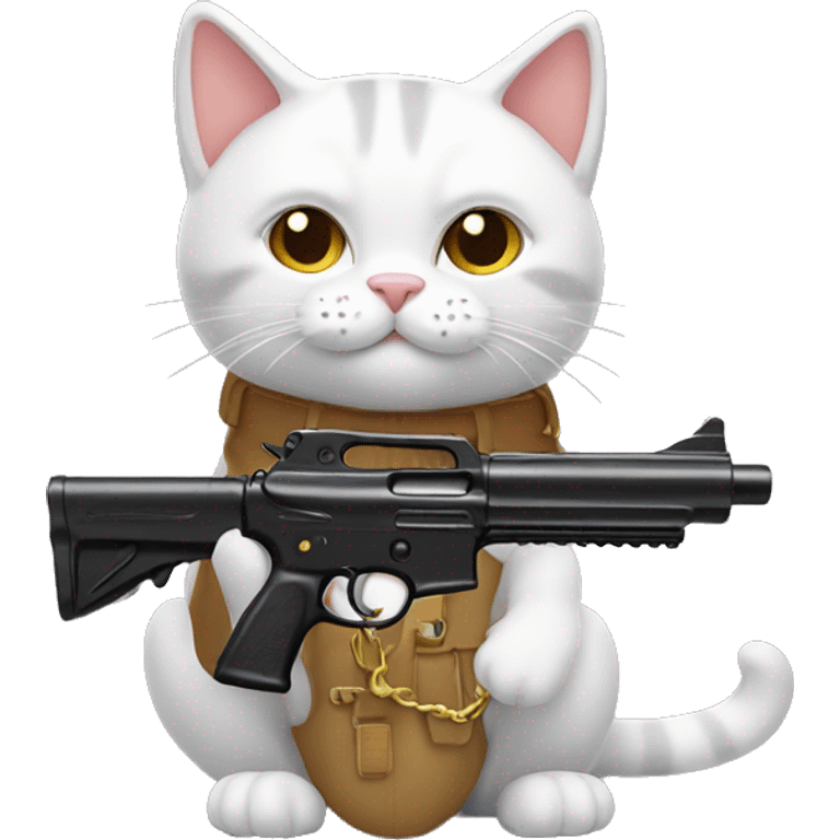 cat with pistol toy emoji