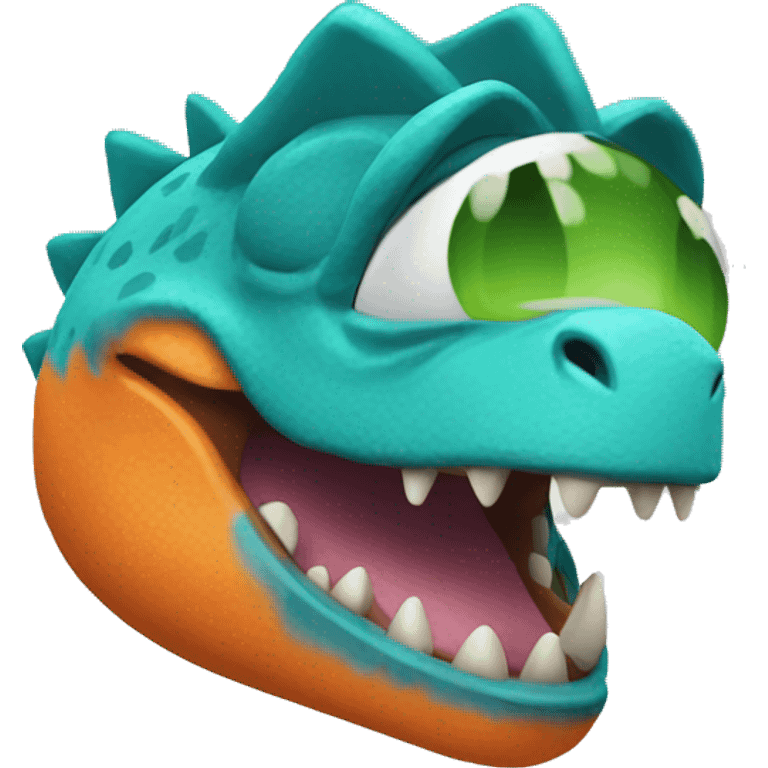 Dinosaur in blippi outfit emoji