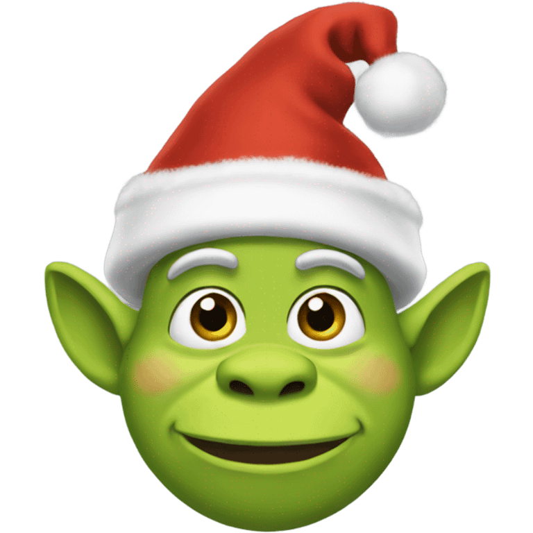 Shreck wearing a Christmas hat  emoji