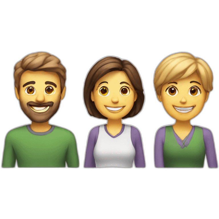 Happy customer with two people emoji