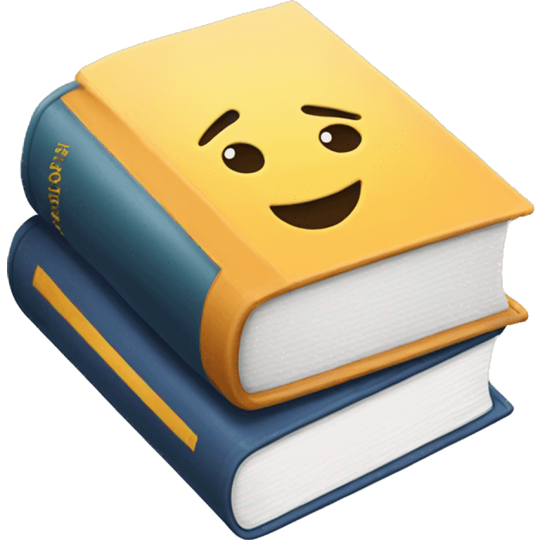 book with title learning english emoji