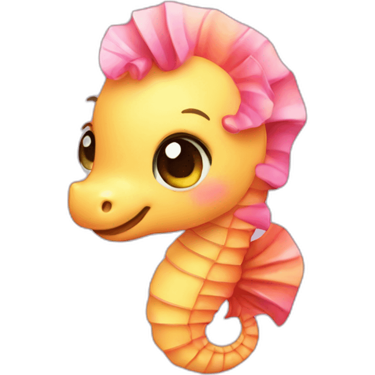 cute kawaii seahorse emoji