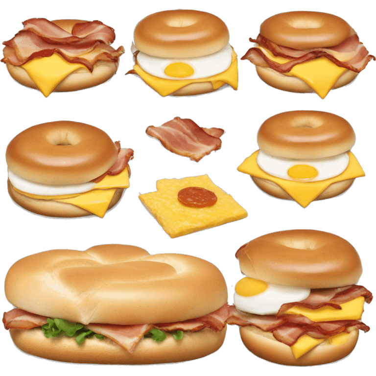 bacon egg and cheese on a bagel  emoji