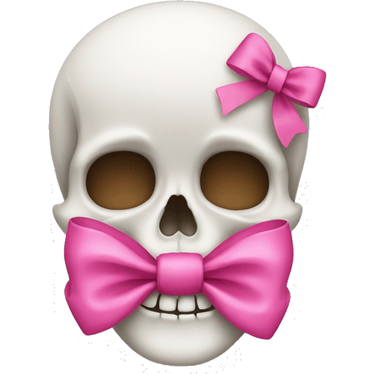 Skull with a pink bow emoji