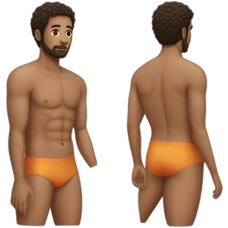 man in swimsuit from the back emoji