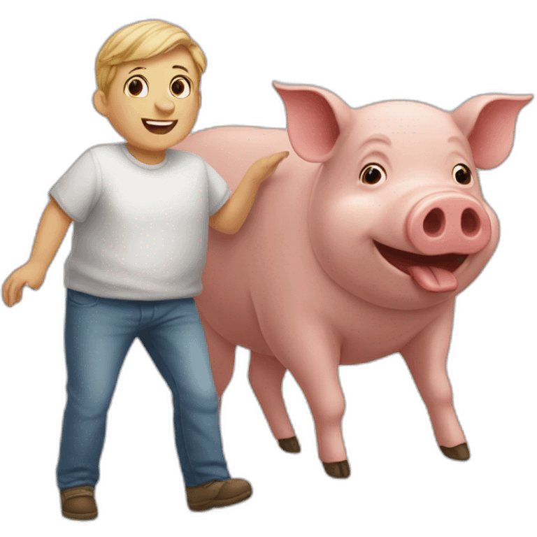 Cochon et humain emoji