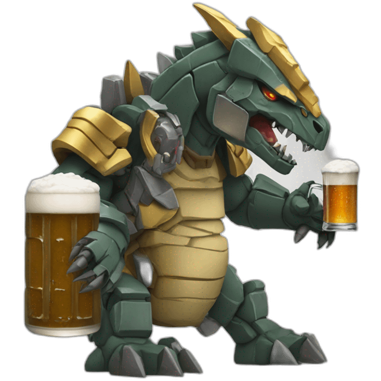 Grimlock Drink a beer transform emoji