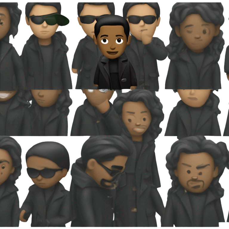 black coat from the matrix movie emoji