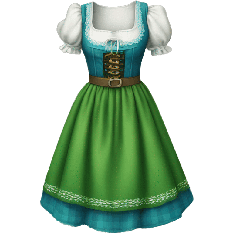 Blue green traditional oktoberfest drindl dress only. emoji