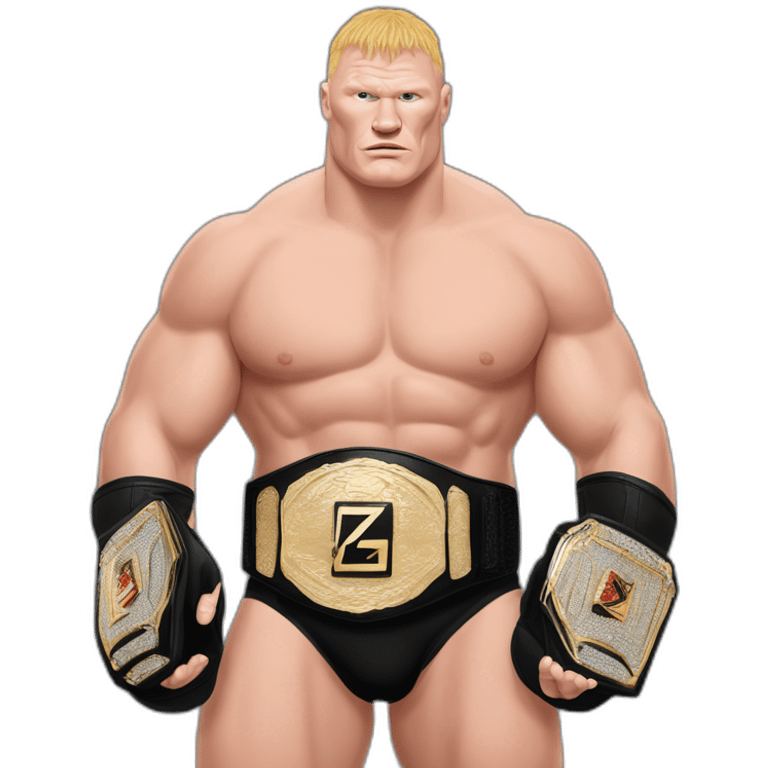 Brock-lesnar-with-championship-belt emoji