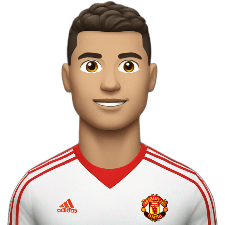 Ronaldo in uniform of Man Utd emoji