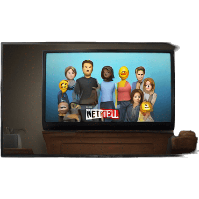 Netflix on a tv  emoji