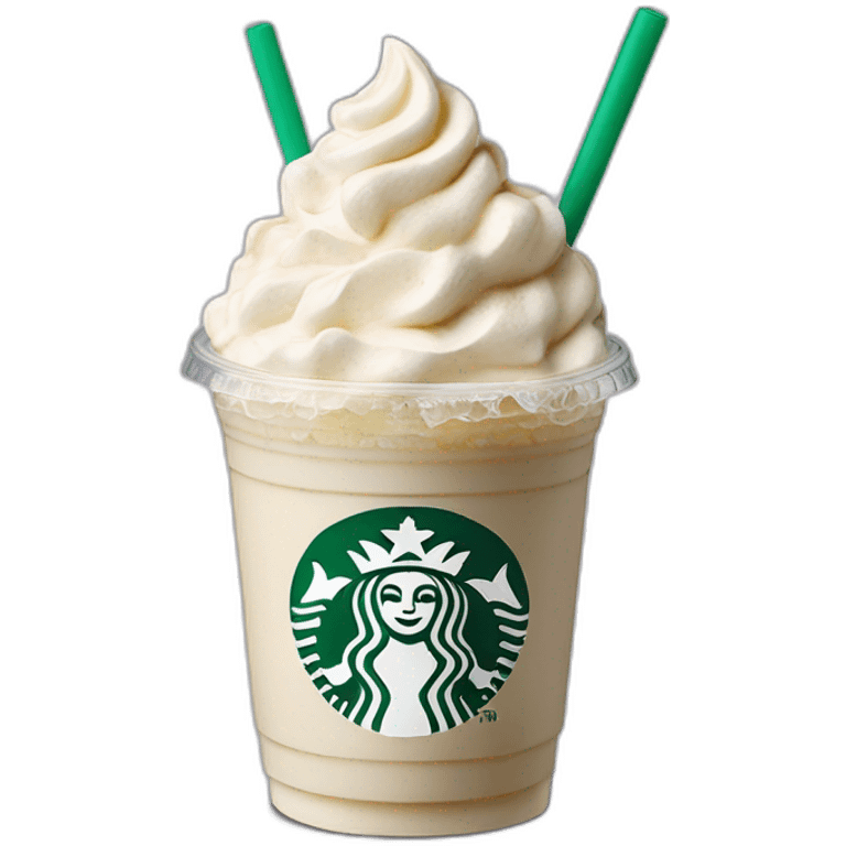 Starbucks white chocolate Frappé emoji