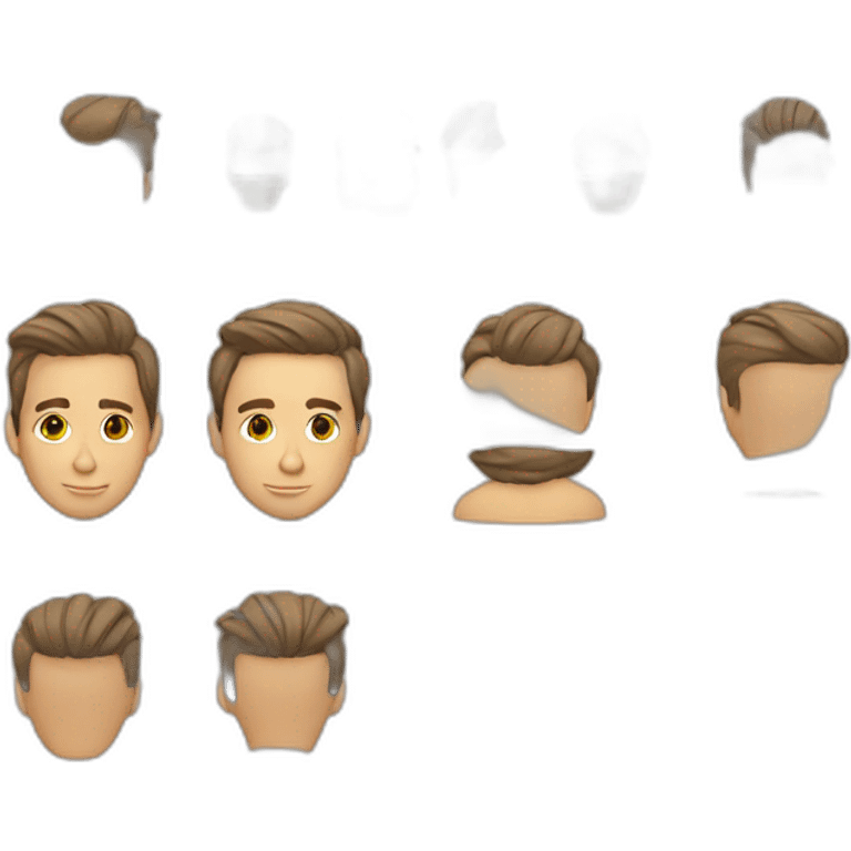 homme cheveux courts emoji