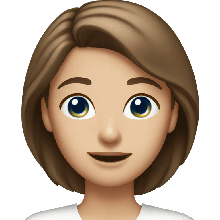 woman florist with blue eyes brown hair emoji