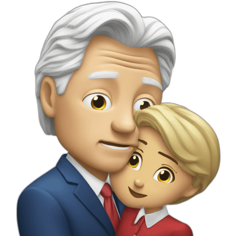 bill clinton kissing you emoji