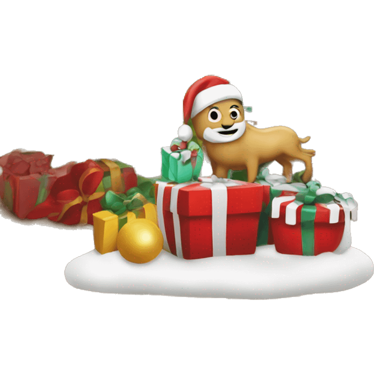 Christmas decorations in a home  emoji