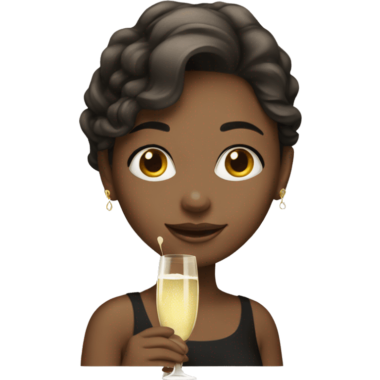 Girl with champagne  emoji