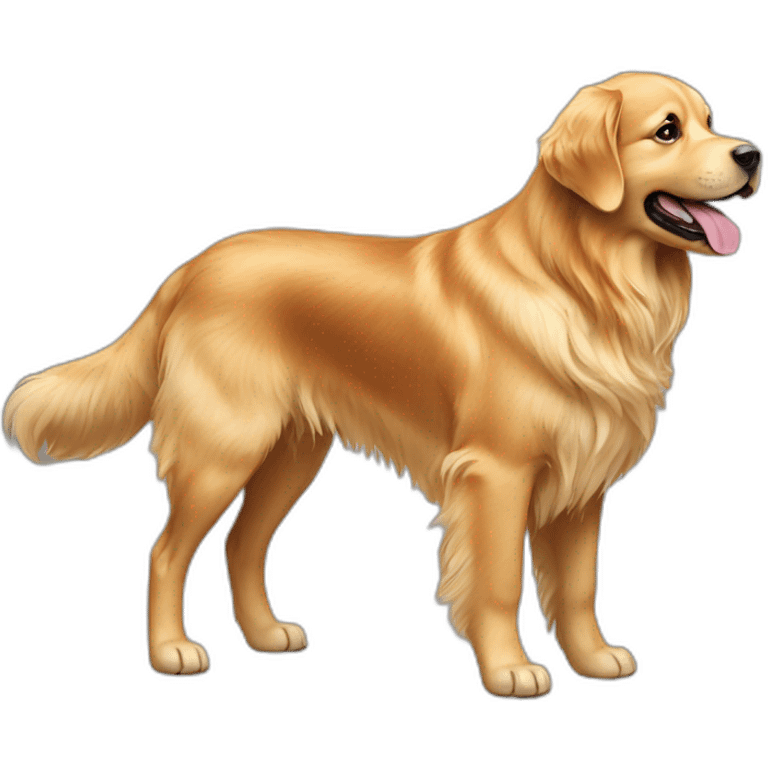 Dog golden retriever full-height emoji