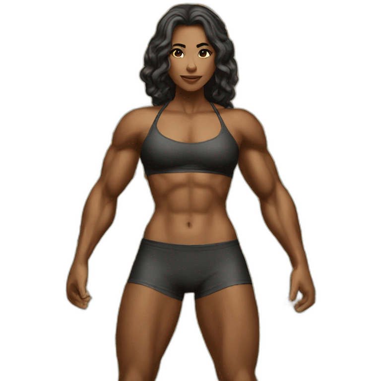 Muscular woman bikini emoji