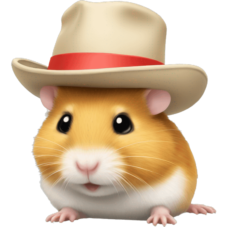 Hamster with hat emoji