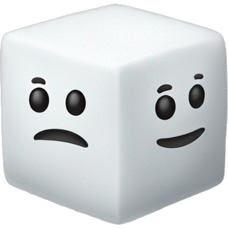 White sugar cube emoji