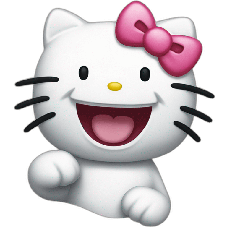 hello kitty laughing emoji