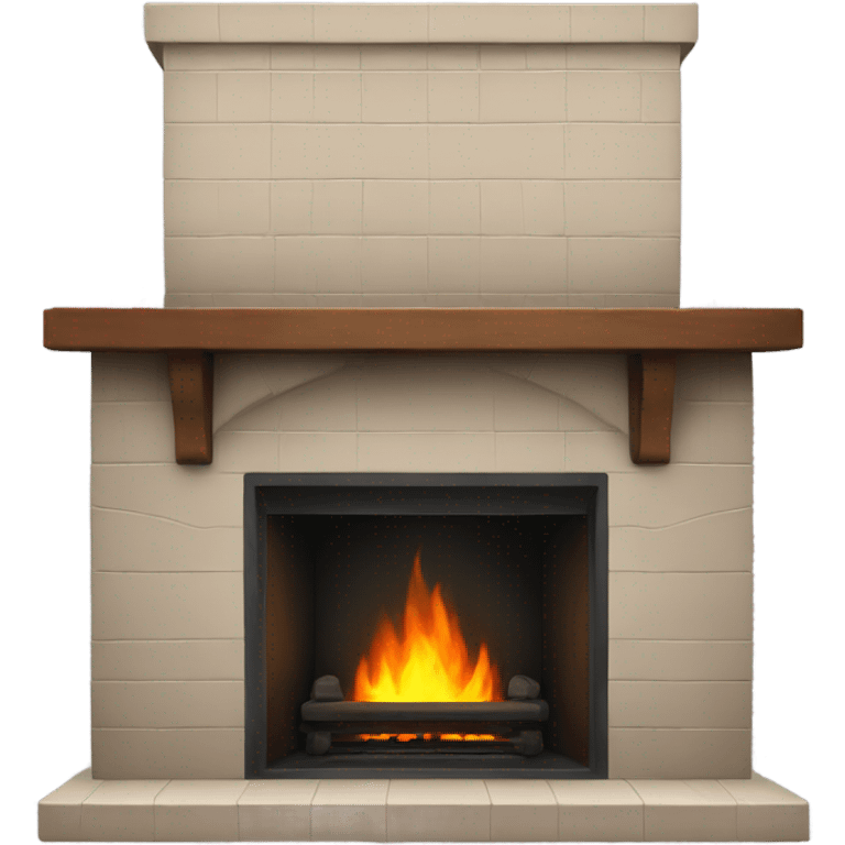 Realistic fireplace  emoji