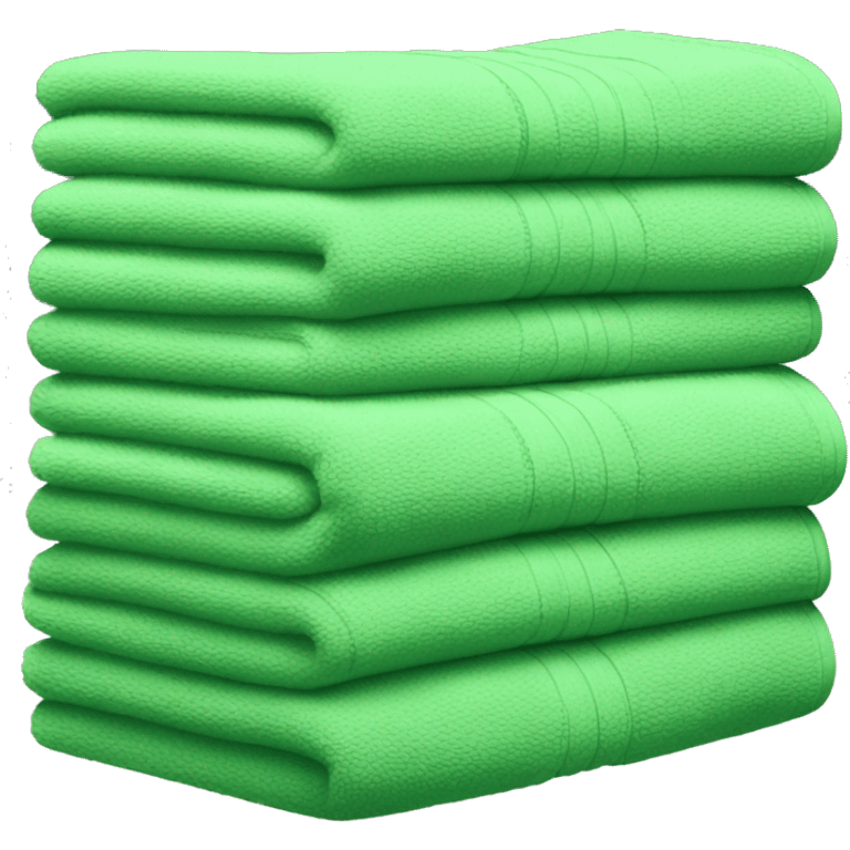 green stacked towels  emoji