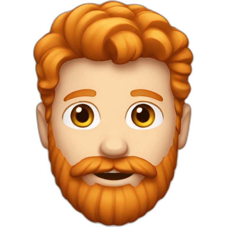 Ginger guy with ginger beard emoji