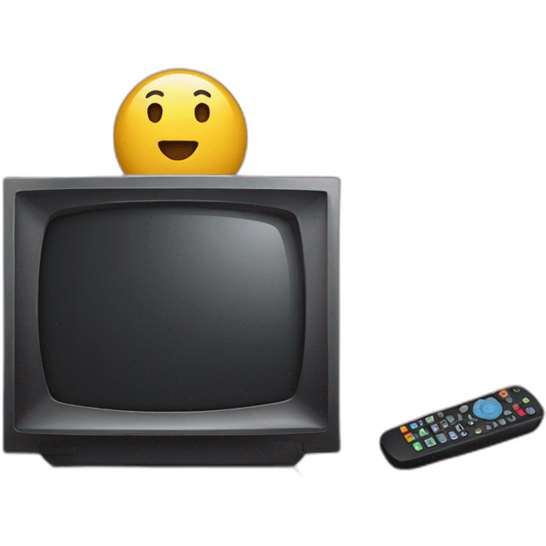 remote box controlling a tv emoji