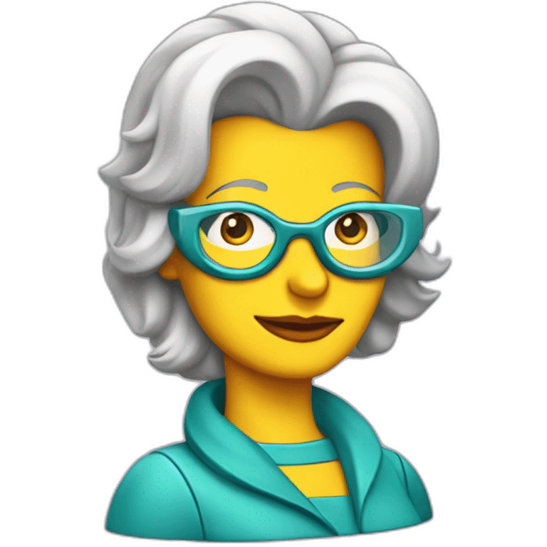 marg simpson with futuristic glasses emoji