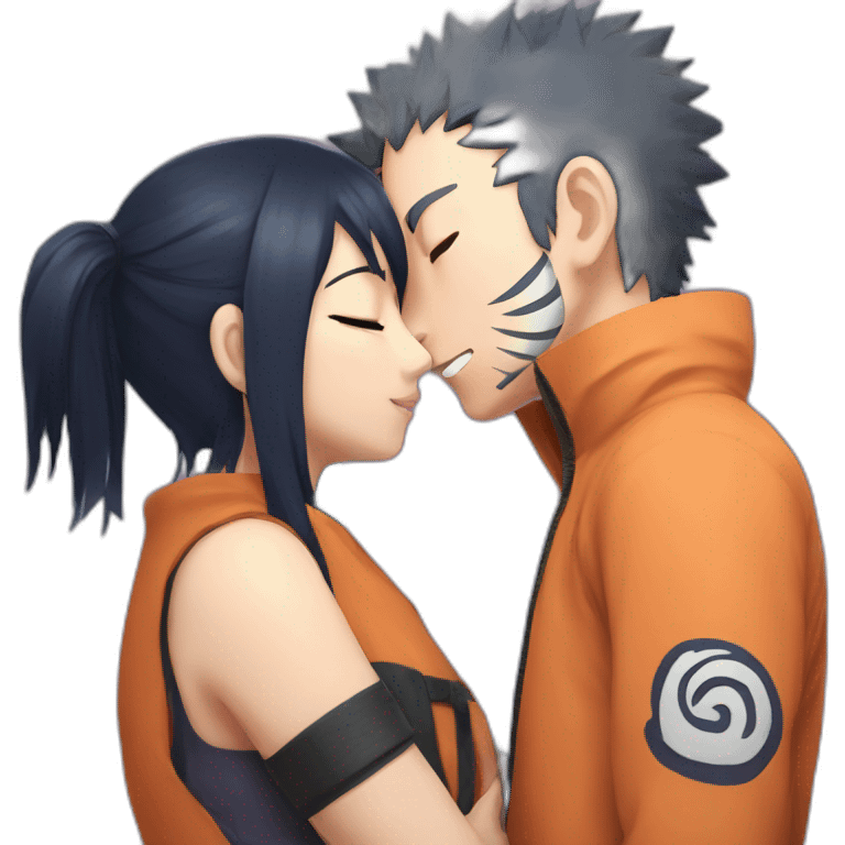 Naruto kissing Hinata emoji