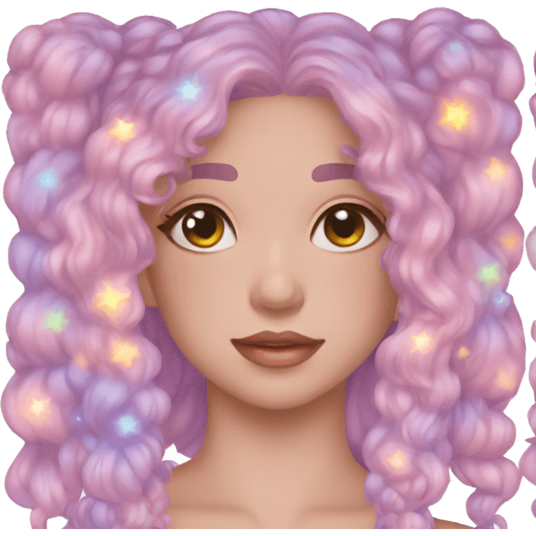 Dreamy pretty shiny colorful girl aesthetic emoji