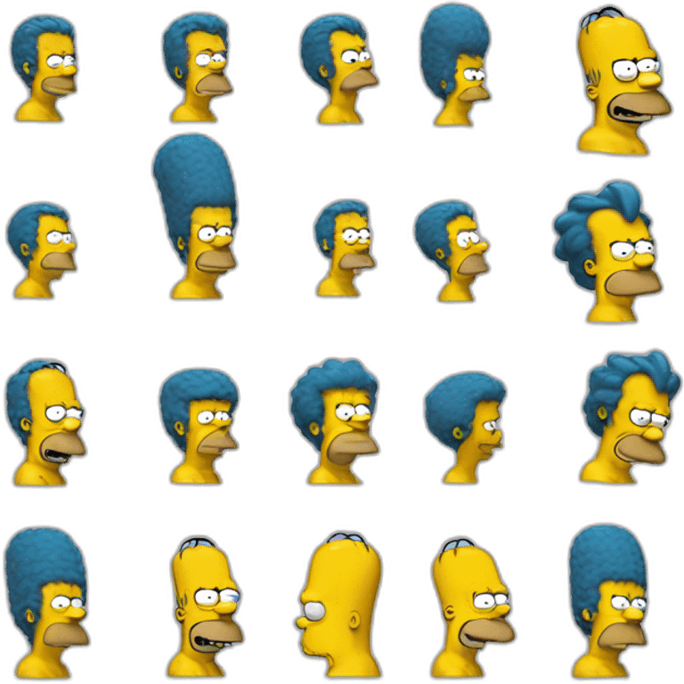 homer simpson wear marge hairs emoji