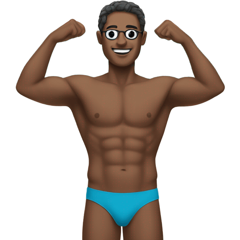 man wearing speedo emoji