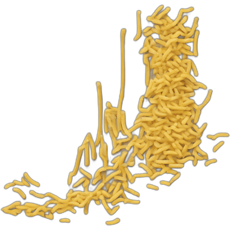 chart with upward trend made of noodles emoji