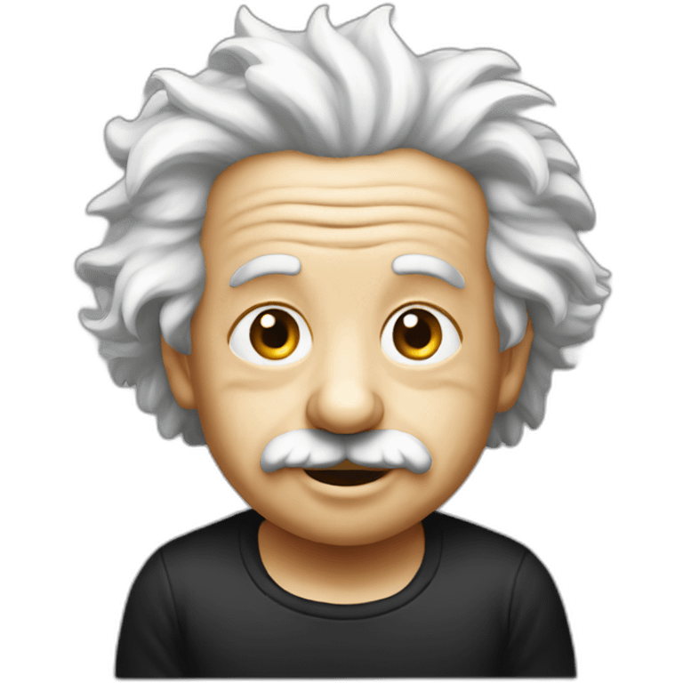  einstein with black t-shirt emoji