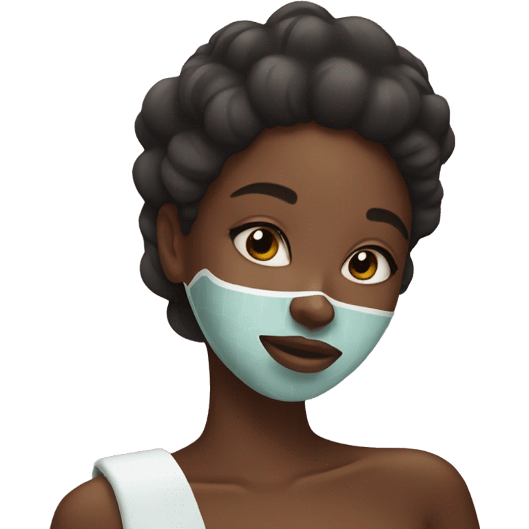 Black girl doing skin care emoji