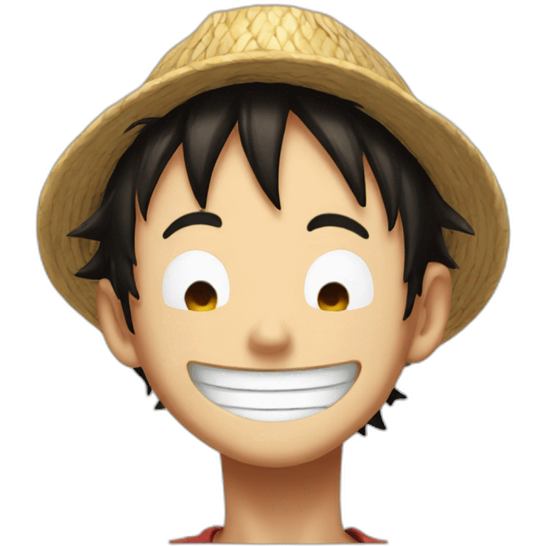 Luffy laughing emoji