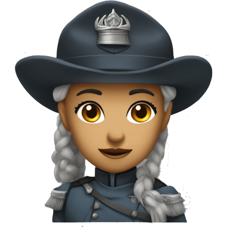 Female grond force general with general hat emoji