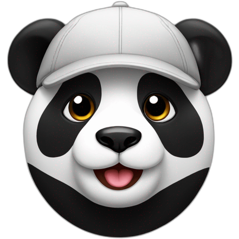 panda with a black baseball cap emoji